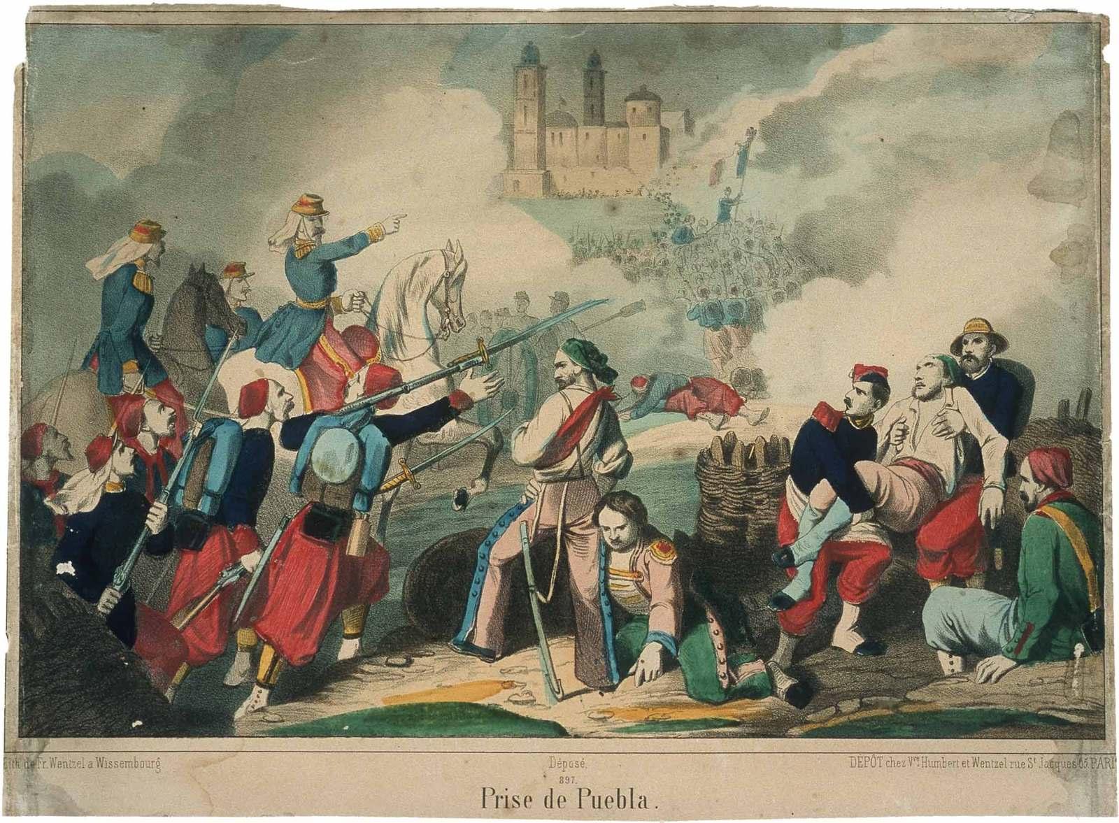 Prise de Puebla. 897. (titre inscrit)