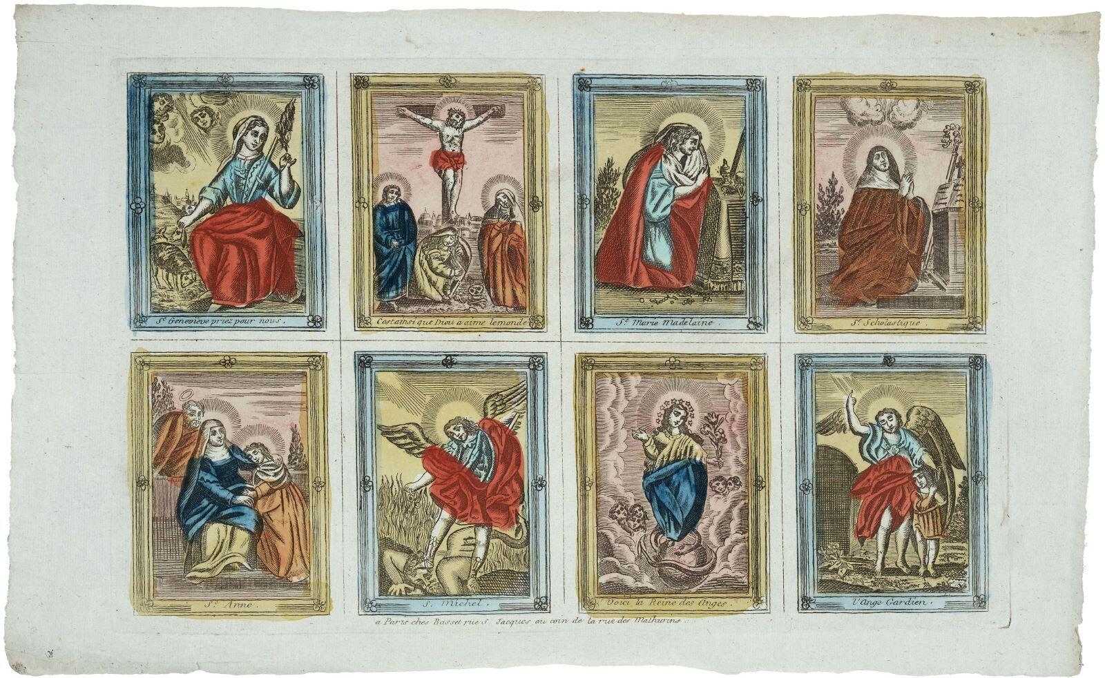 Se. Geneviève priez pour nous./.../ l’Ange Gardien (titre inscrit)