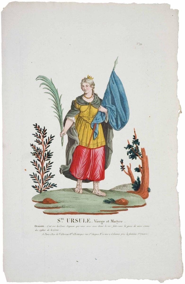 STE. URSULE. Vierge et Martyre. N°. 99. (titre inscrit)