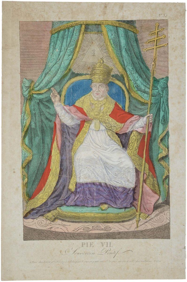 PIE VII. / Souverain Pontif N°.35. (titre inscrit)
