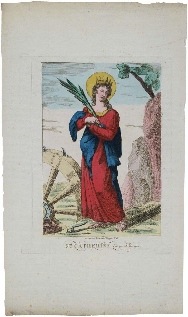 STE. CATHERINE Vierge et Martyre. (titre inscrit)
