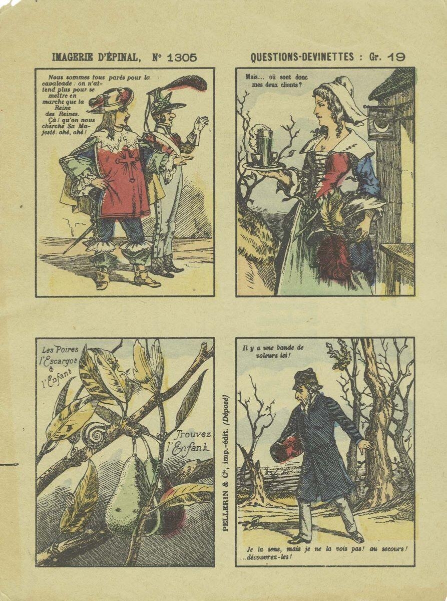 IMAGERIE D’EPINAL, N° 1305 QUESTIONS-DEVINETTES : Gr. 19 (titre inscrit)
