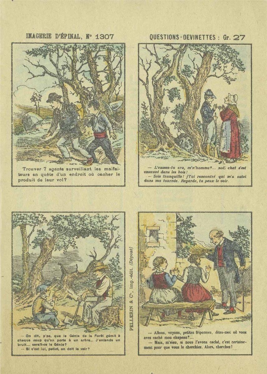 IMAGERIE D’EPINAL, N° 1307 QUESTIONS-DEVINETTES : Gr. 27 (titre inscrit)
