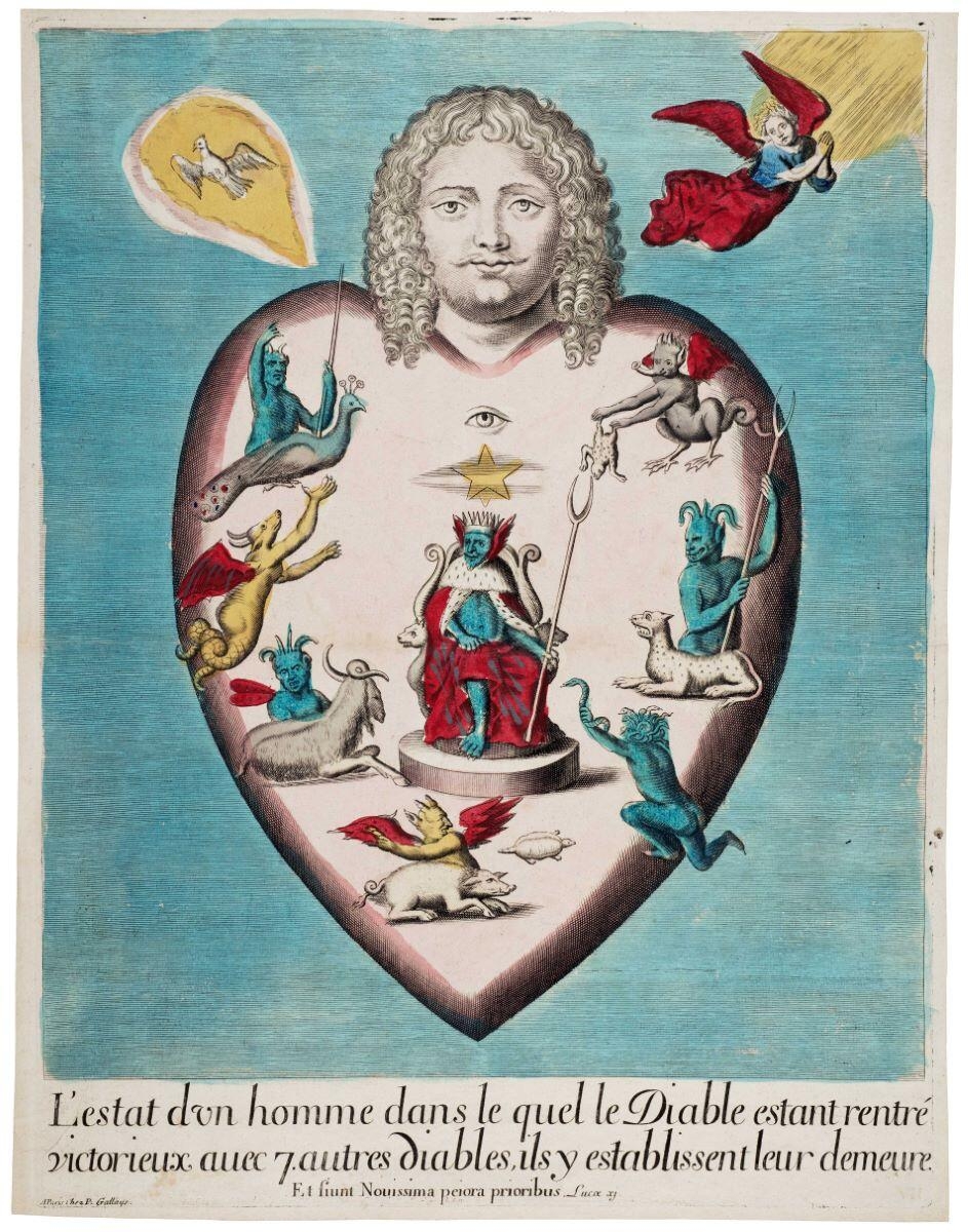 L’estat d’un homme dans le quel le Diable estant rentré / victorieux avec 7. autres diables, ils y establissent leur demeure. (titre inscrit)