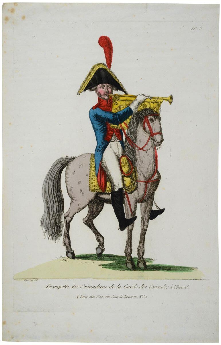 Trompette des Grenadiers de la Garde des Consuls : à Cheval. N°. 18 (titre inscrit)