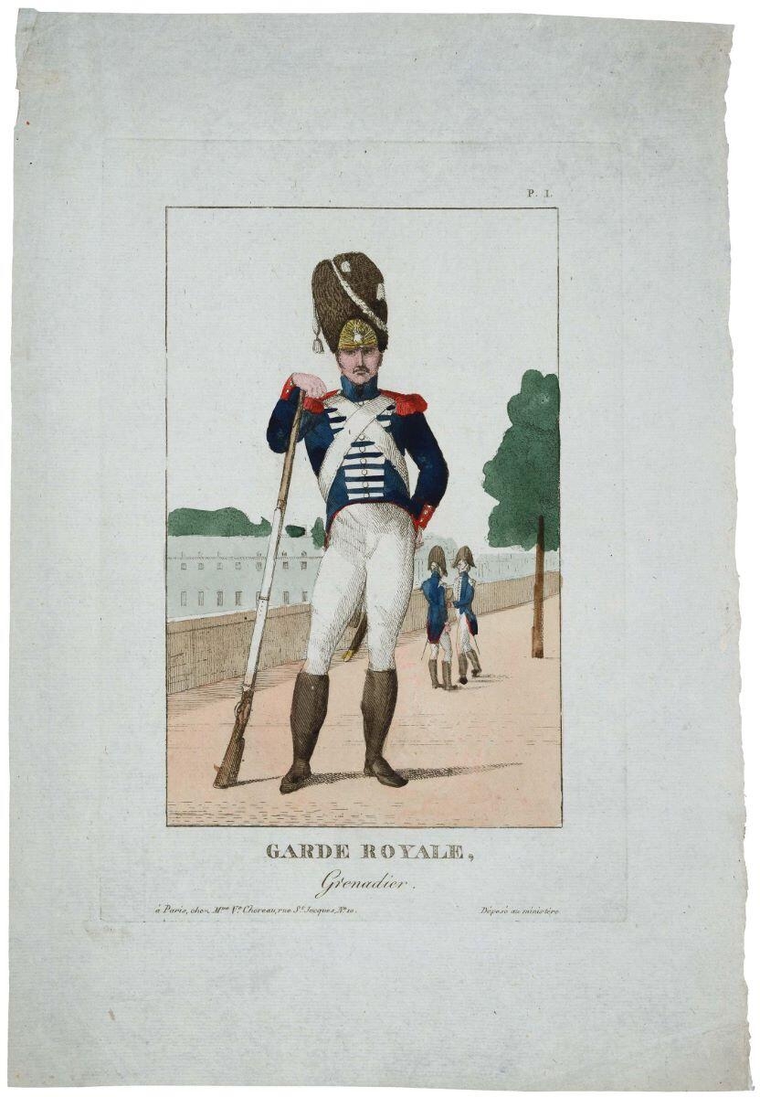 GARDE ROYALE, / Grenadier. P. 1. (titre inscrit)