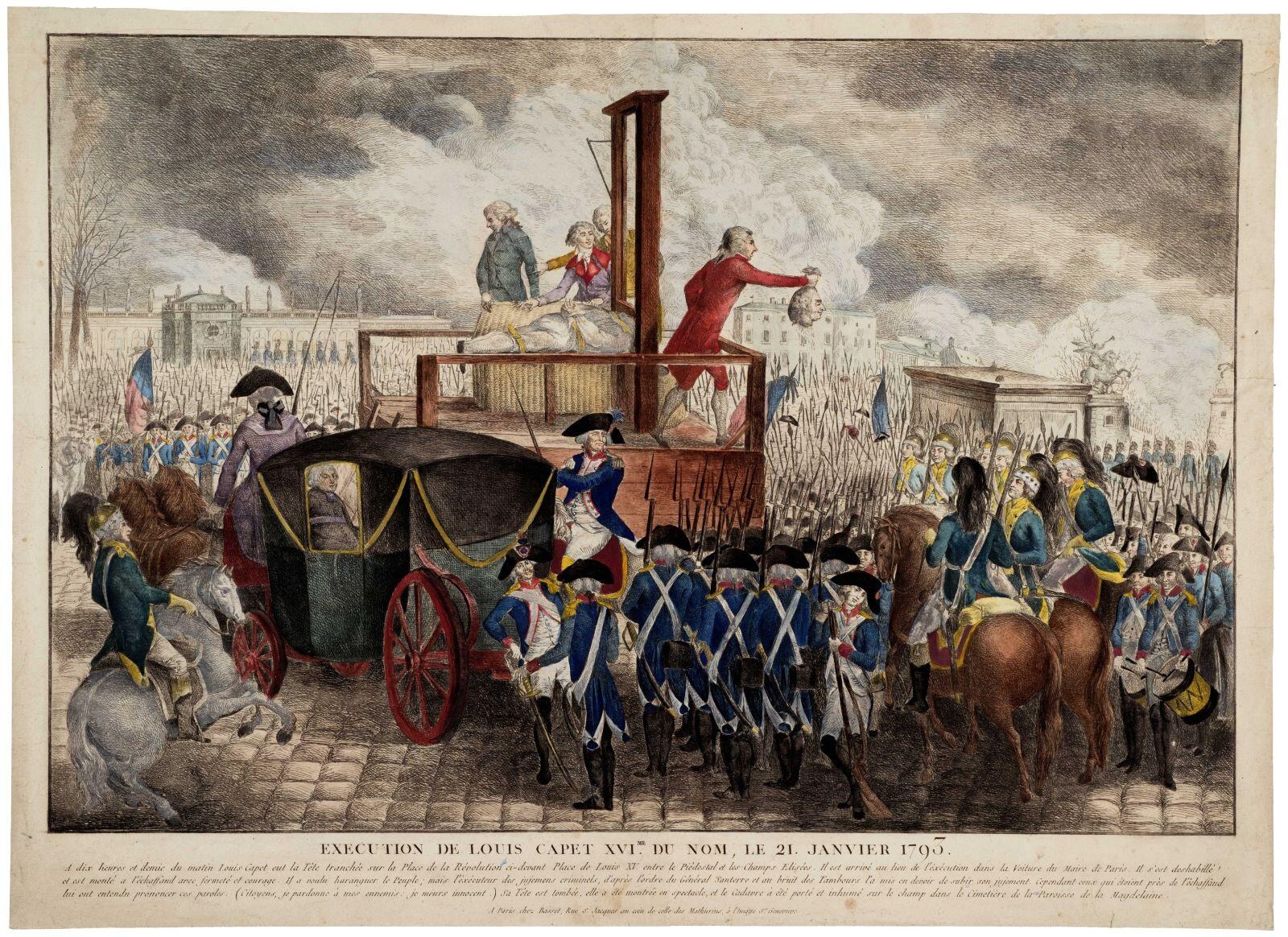 EXECUTION DE LOUIS CAPET XVIME. DU NOM, LE 21. JANVIER 1793. (titre inscrit)