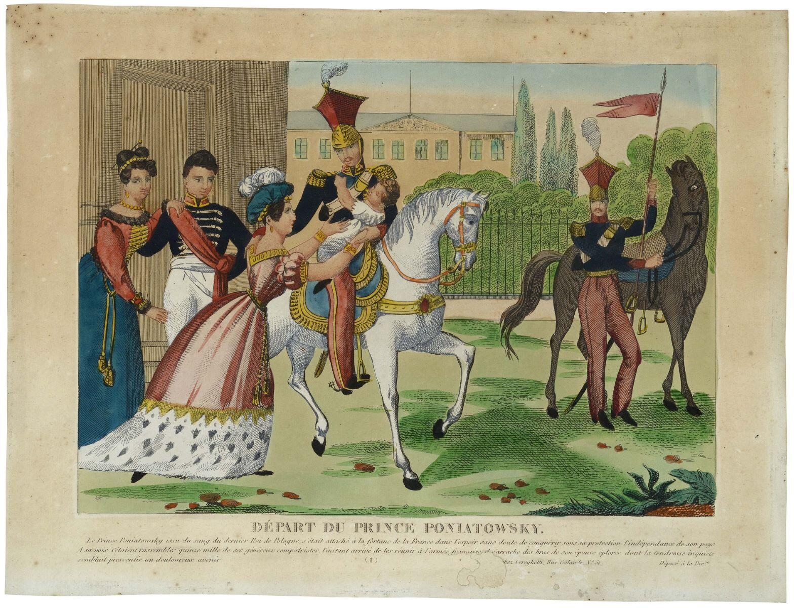 DÉPART DU PRINCE PONIATOWSKY. (1) (titre inscrit)