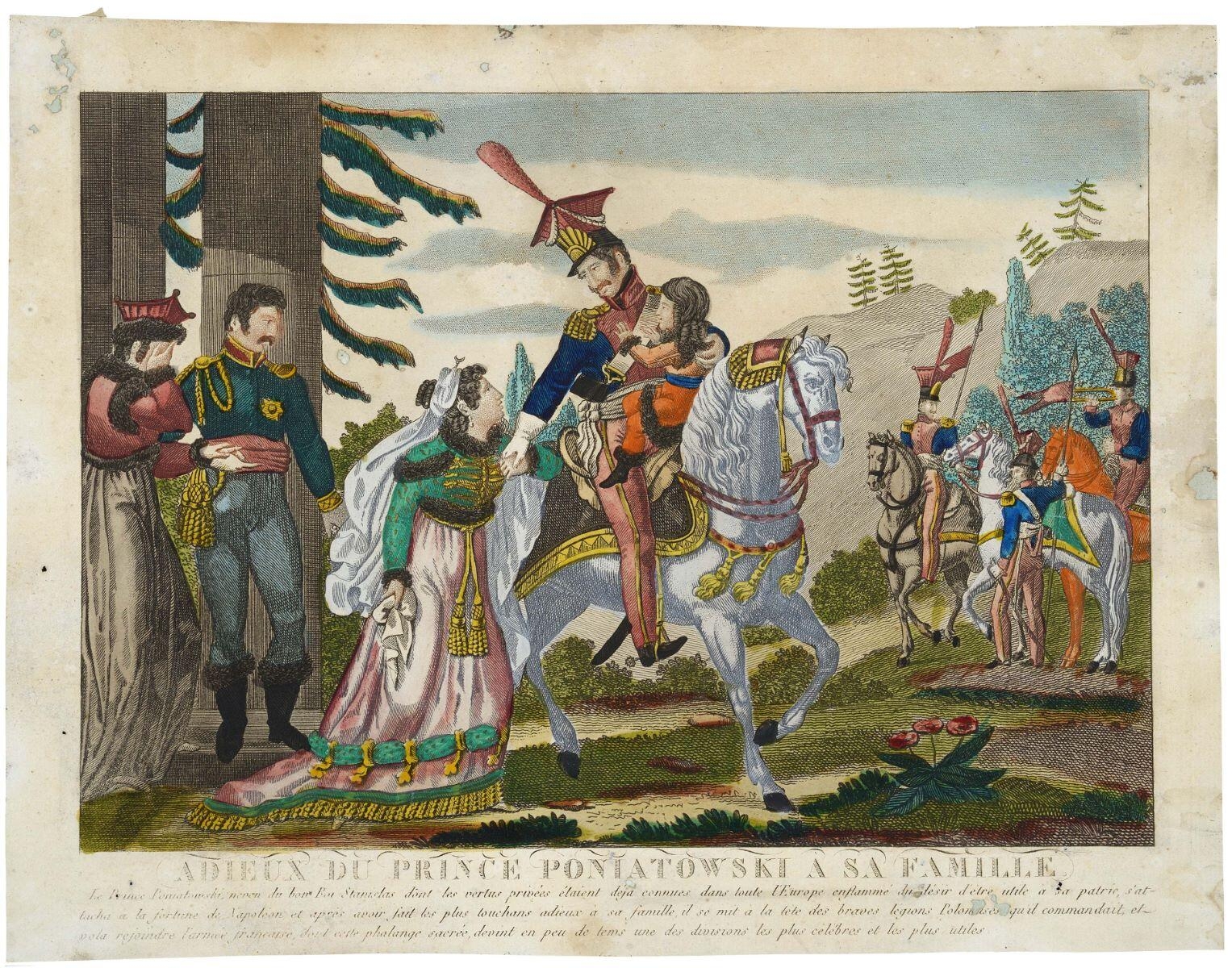 ADIEUX DU PRINCE PONIATOWSKI À SA FAMILLE (titre inscrit)