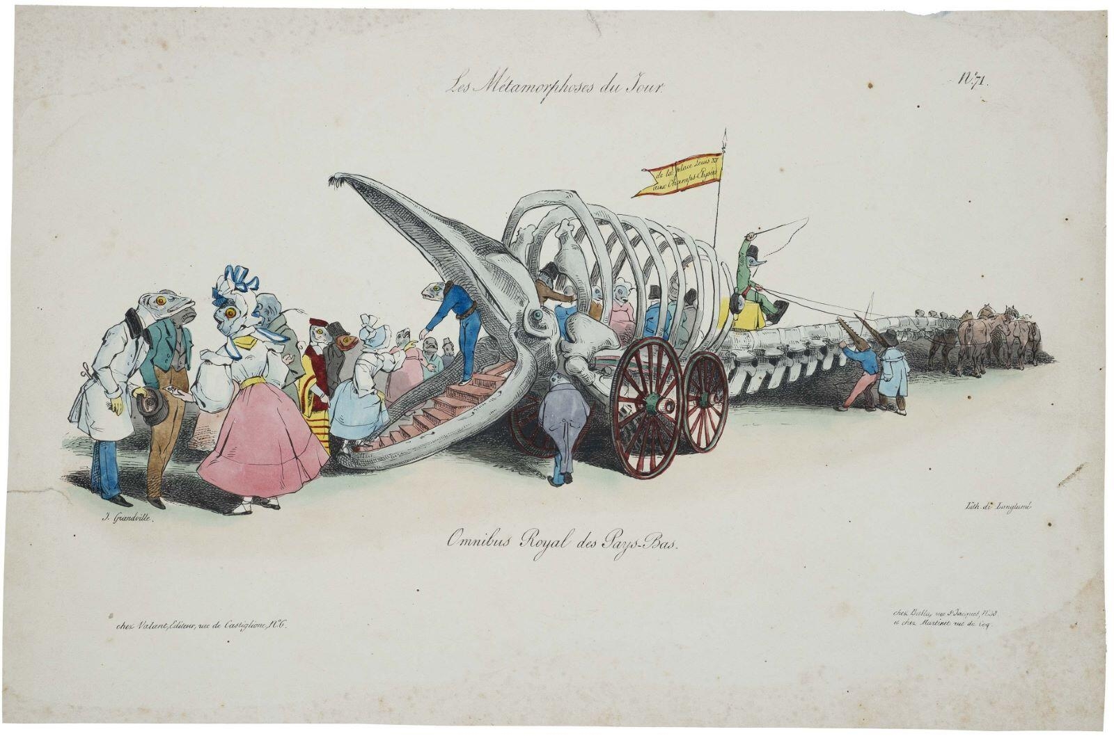 Les Métamorphoses du Jour. N°. 71. / Omnibus Royal des Pays-Bas. (titre inscrit)