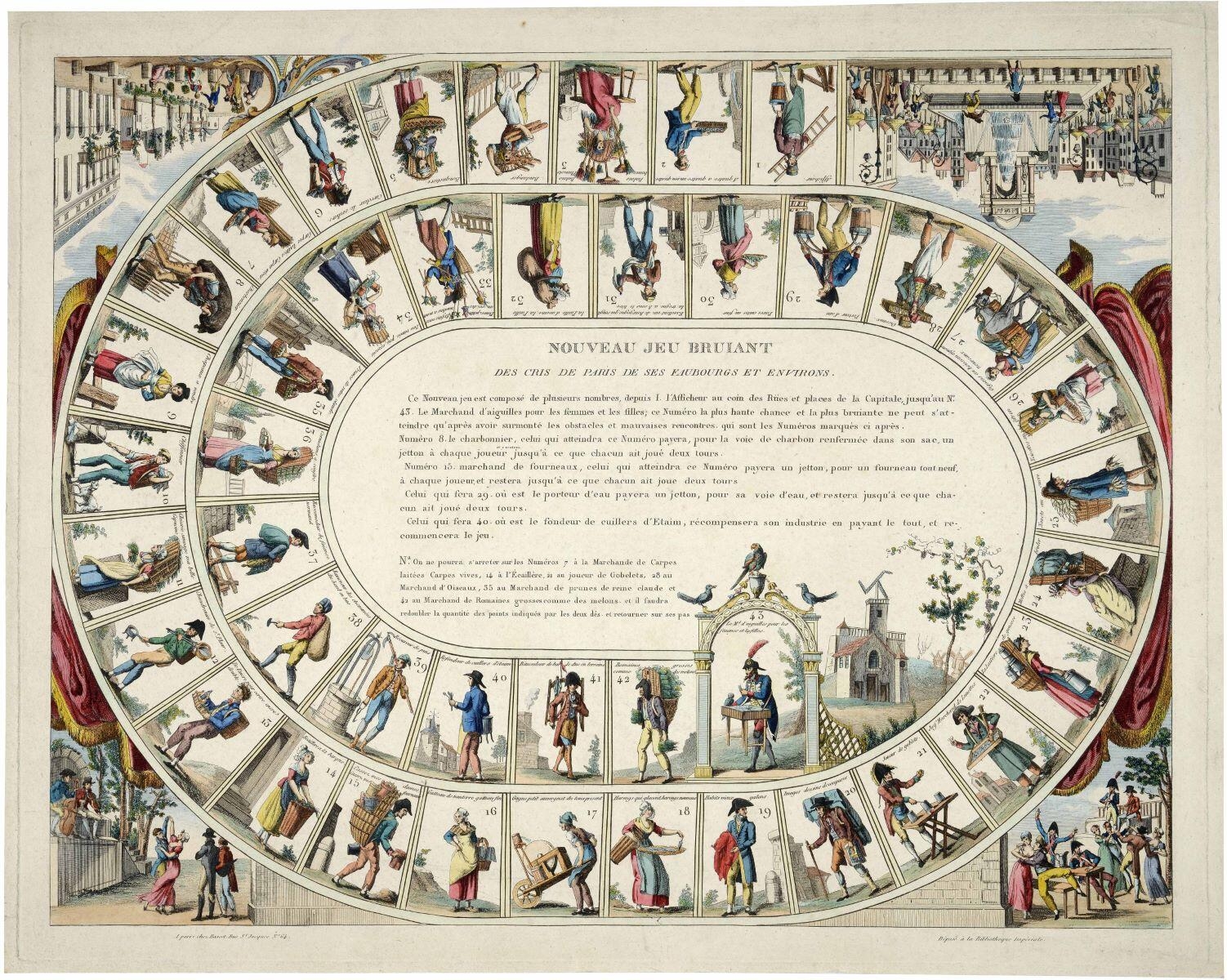 NOUVEAU JEU BRUIANT / DES CRIS DE PARIS DE SES FAUBOURGS ET ENVIRONS. (titre inscrit)