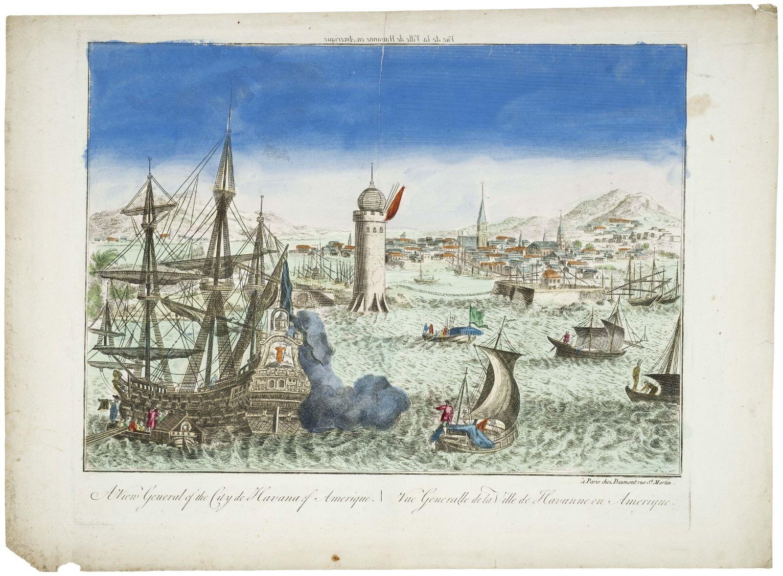 Vue de la Ville de Havanne en Amerique (titre inscrit)