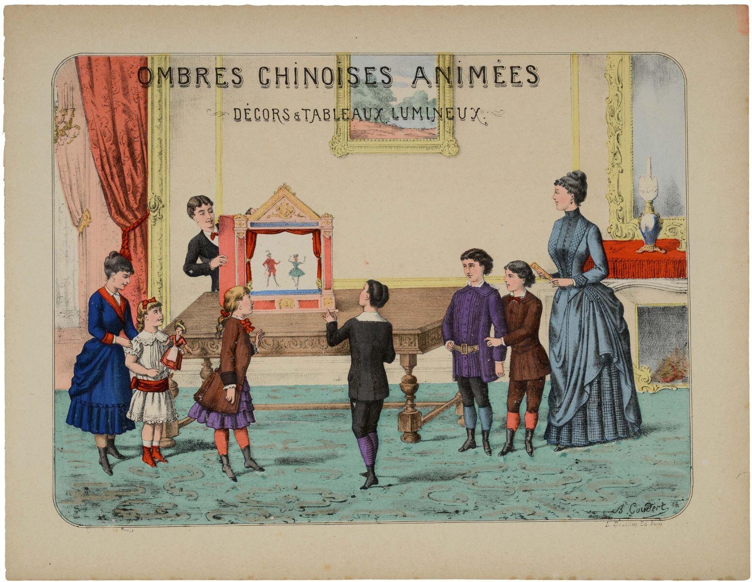 OMBRES CHINOISES ANIMÉES / DÉCORS & TABLEAUX LUMINEUX. (titre inscrit)