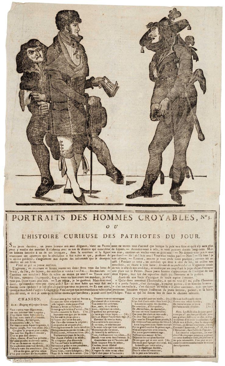 PORTRAITS DES HOMMES CROYABLES / OU / L’HISTOIRE CURIEUSE DES PATRIOTES DU JOUR. N° 3. (titre inscrit)