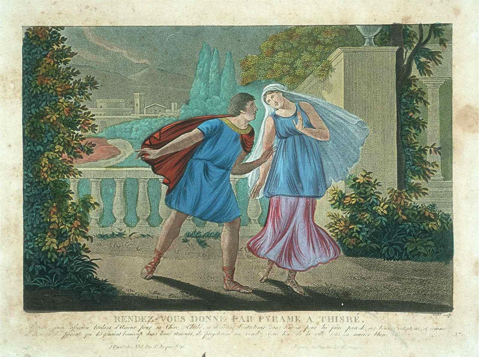 RENDEZ-VOUS DONNE PAR PYRAME A THISBE. N°.1. (titre inscrit)