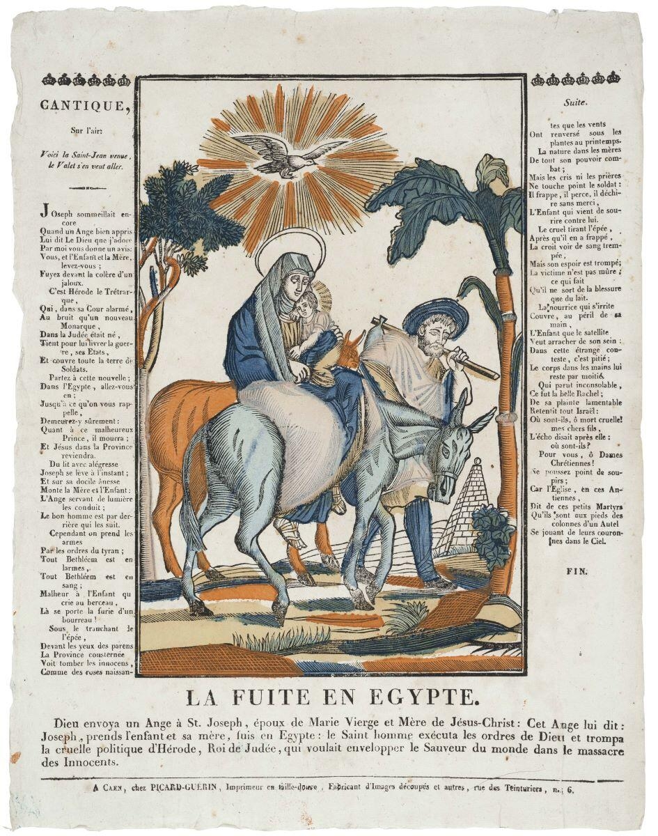 la fuite en egypte. (titre inscrit)