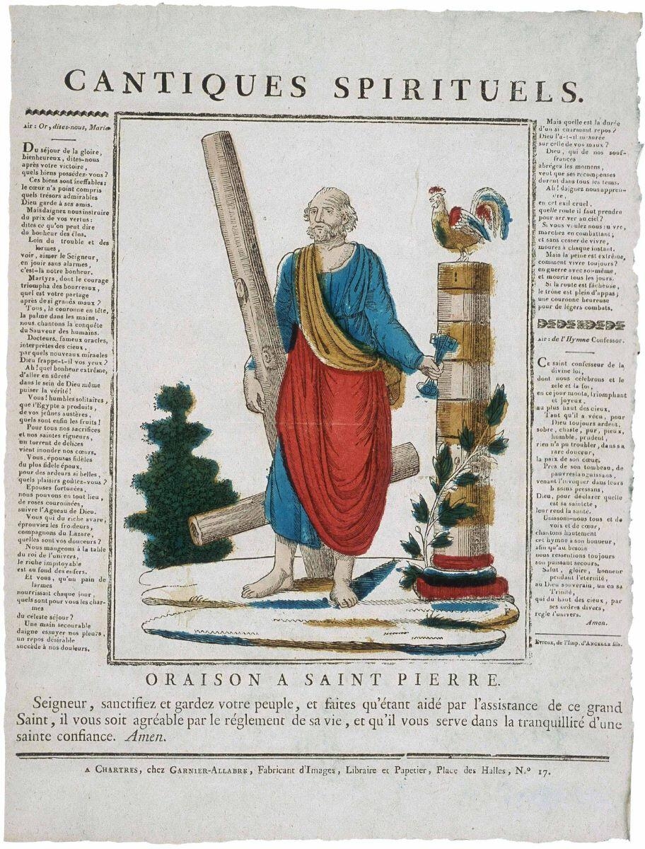 CANTIQUES SPIRITUELS. / ORAISON A SAINT PIERRE (titre inscrit)