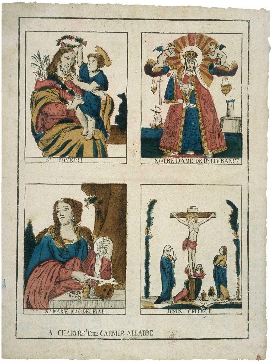St JOSEPH / NOTRE DAME DE DELIVRANCE / STE MARIE MAGDELEINE / JESUS CRUCIFIE (titre inscrit)