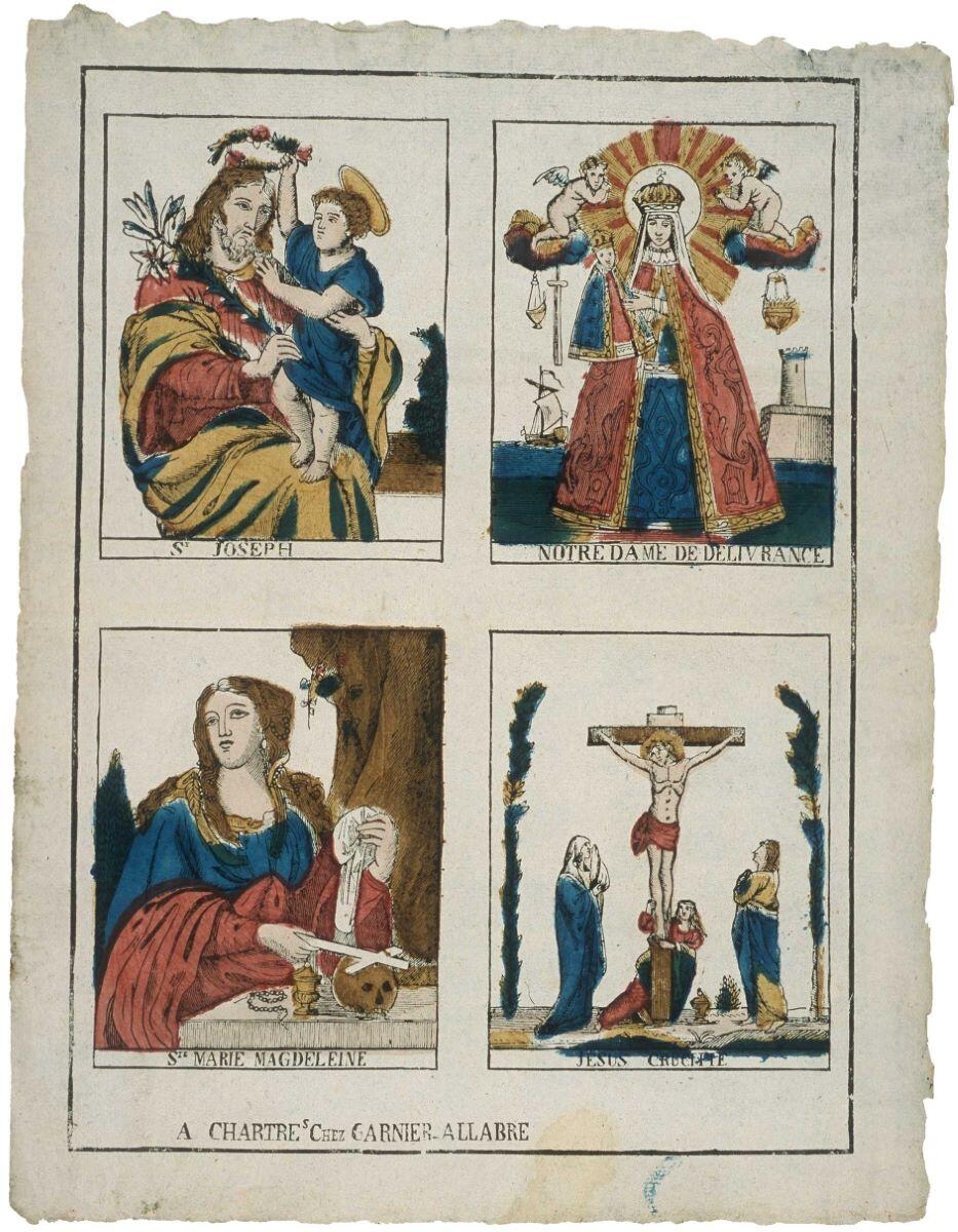 St JOSEPH / NOTRE DAME DE DELIVRANCE / STE MARIE MAGDELEINE / JESUS CRUCIFIE (titre inscrit)