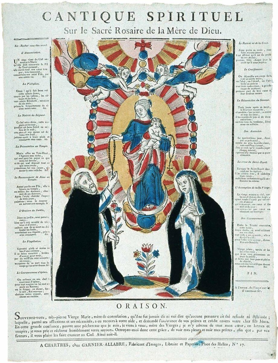 CANTIQUE SPIRITUEL / Sur le Sacré Rosaire de la Mère de Dieu. (titre inscrit)