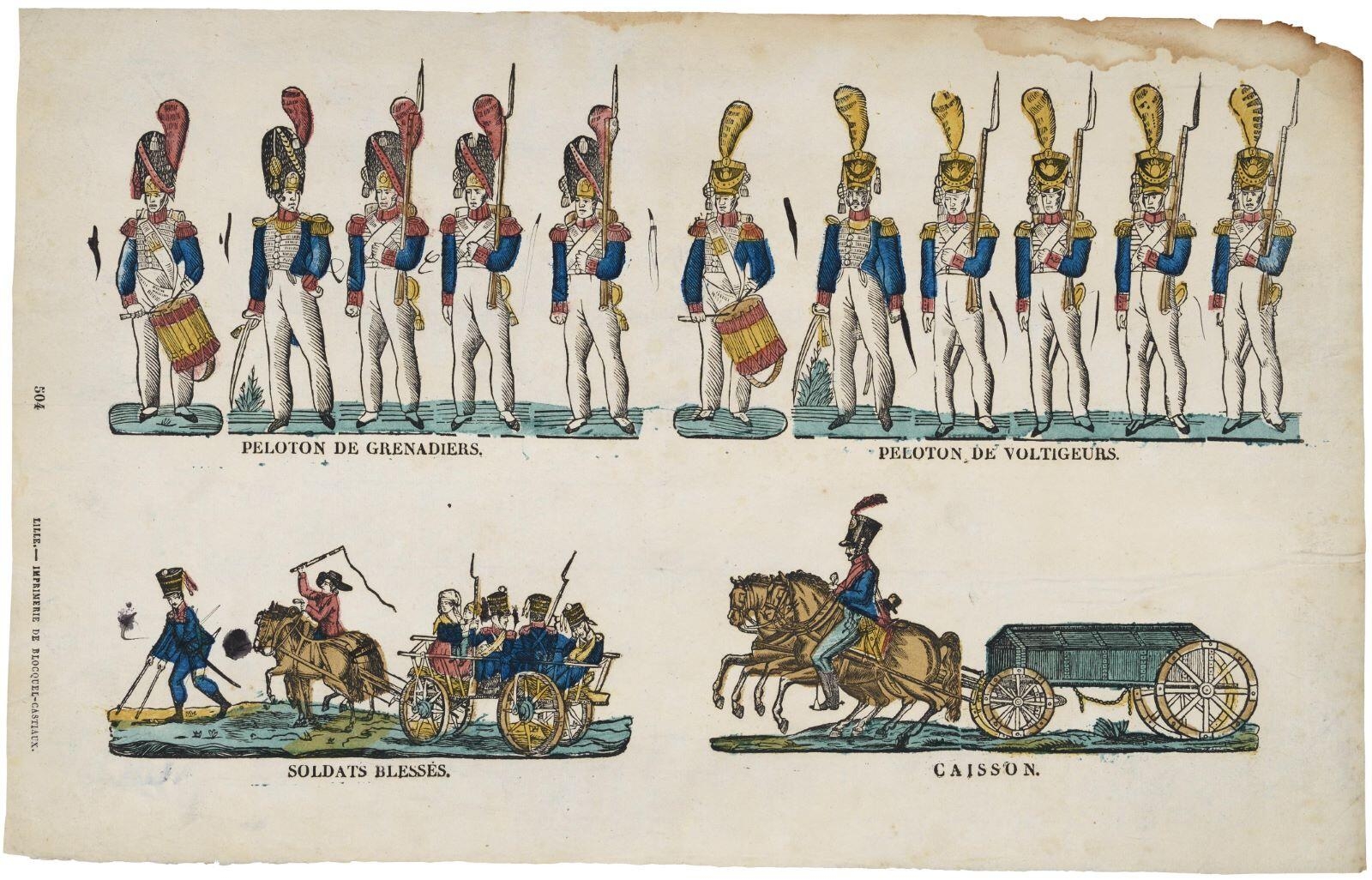 PELOTON DE GRENADIERS. ... CAISSON. 504 (titre inscrit)