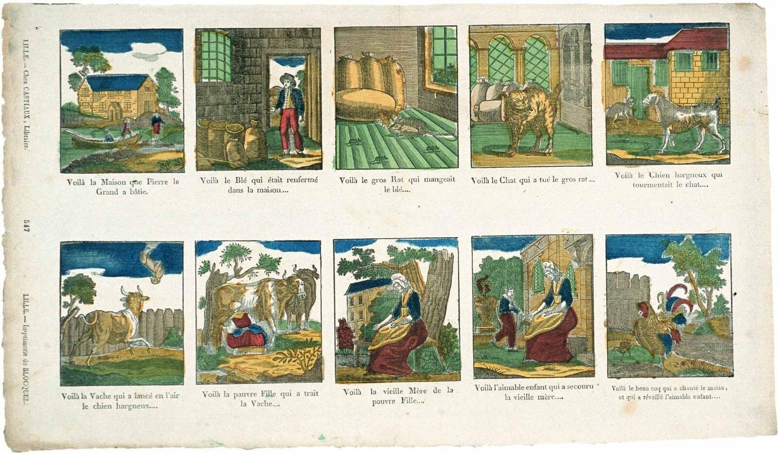 Voilà la Maison que Pierre le Grand a bâtie. [...] Voilà le beau coq ... 547 (titre inscrit)