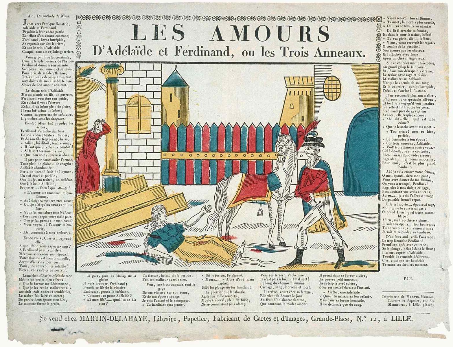 LES AMOURS / D'Adélaïde et Ferdinand, ou les Trois Anneaux. (titre inscrit)