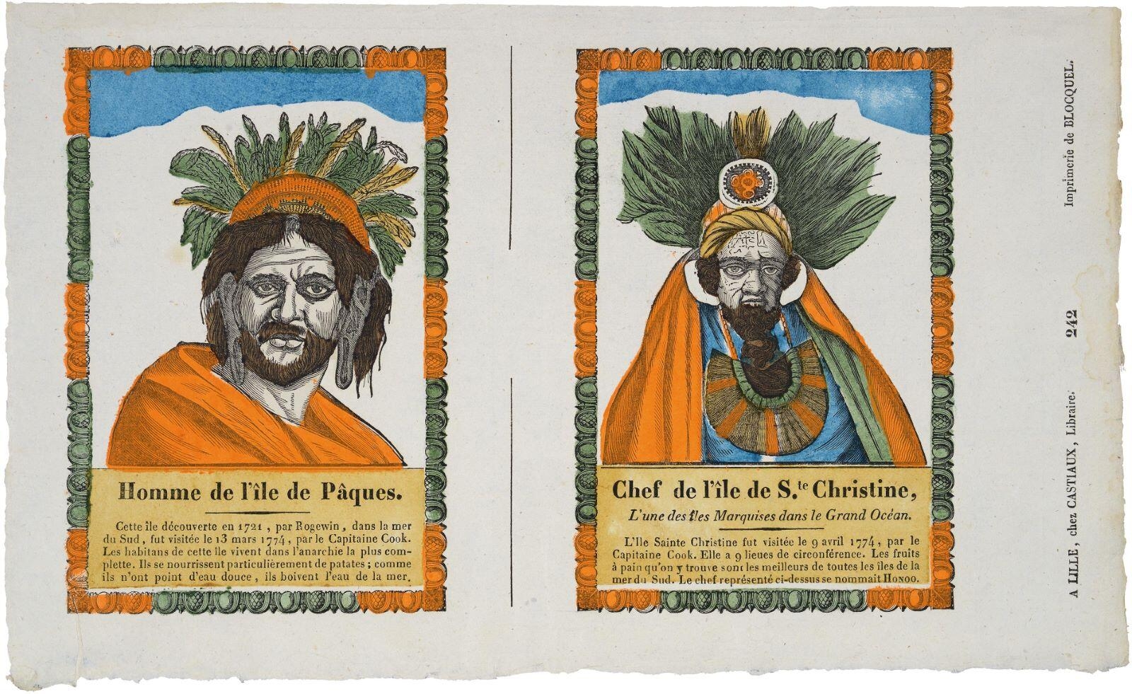 Homme de l’île de Pâques. Chef de l’île de Ste. Christine, 242 (titre inscrit)