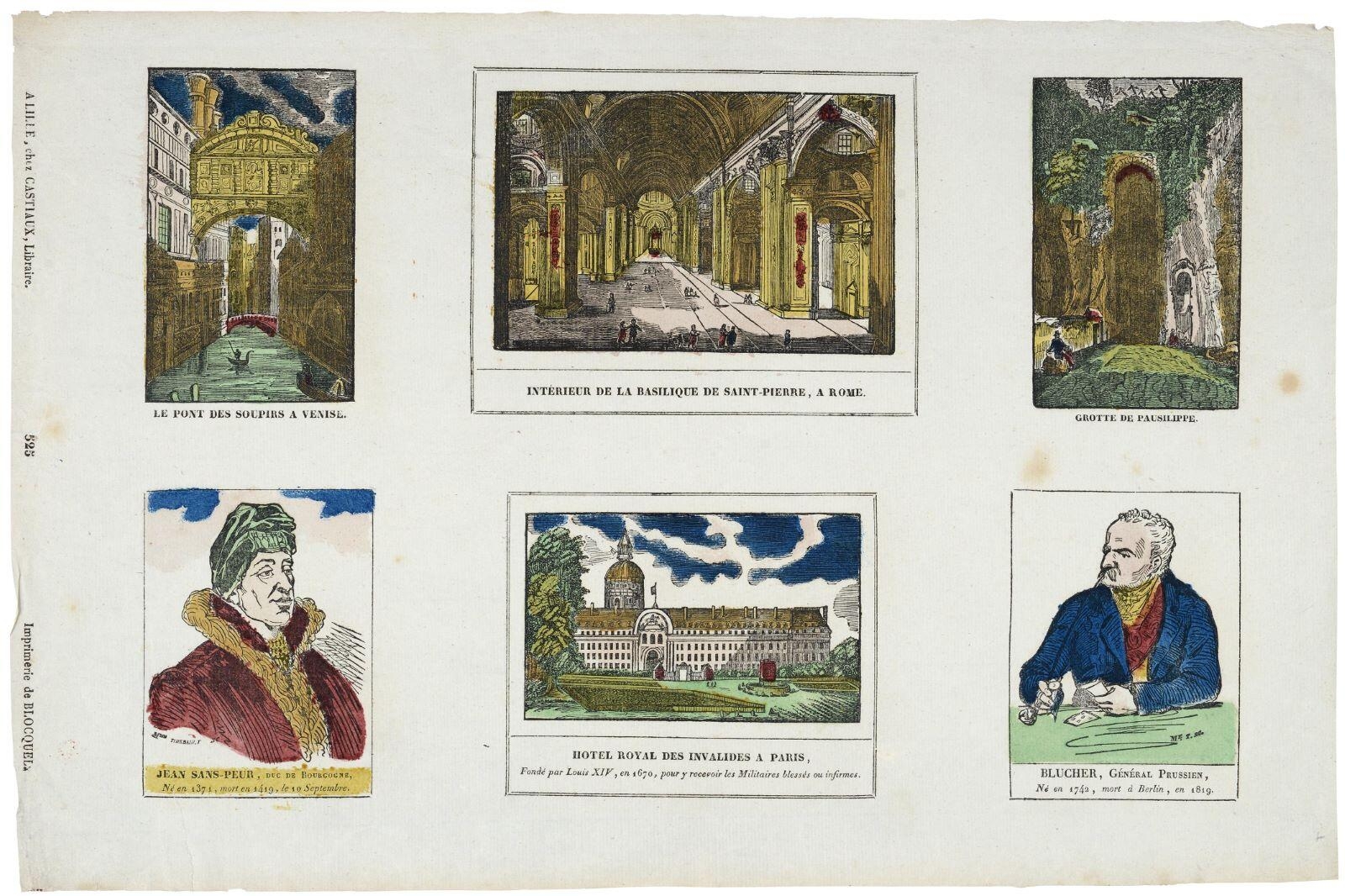 le pont des soupirs à Venise ... BLUCHER, GENERAL PRUSSIEN, 525 (titre inscrit)