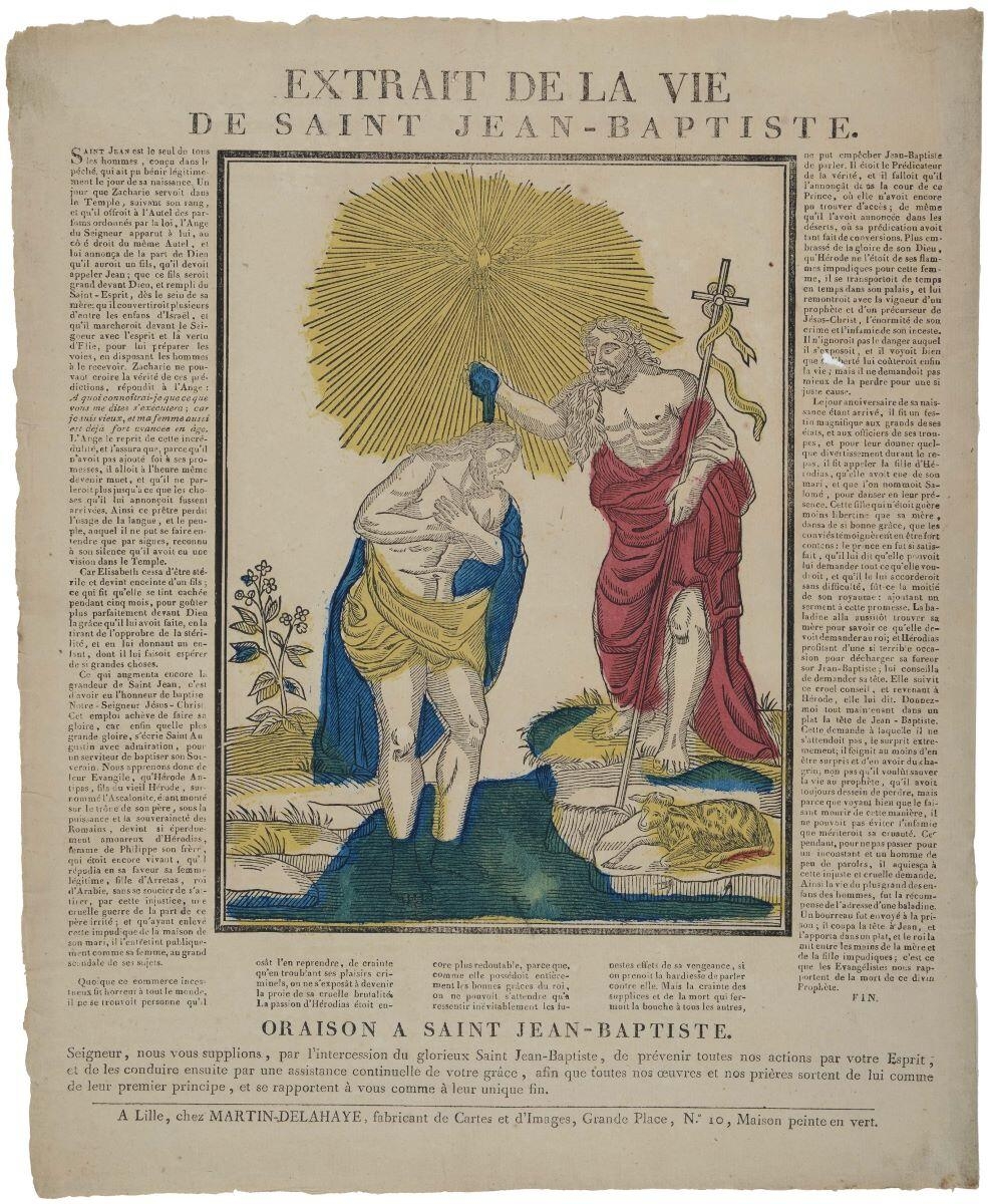 EXTRAIT DE LA VIE / DE SAINT JEAN-BAPTISTE. (titre inscrit) ; Baptême du Christ (titre factice)