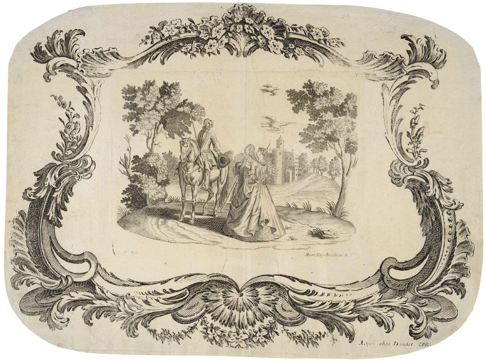 Rencontre entre un cavalier et un couple (titre factice) 3 (titre inscrit)