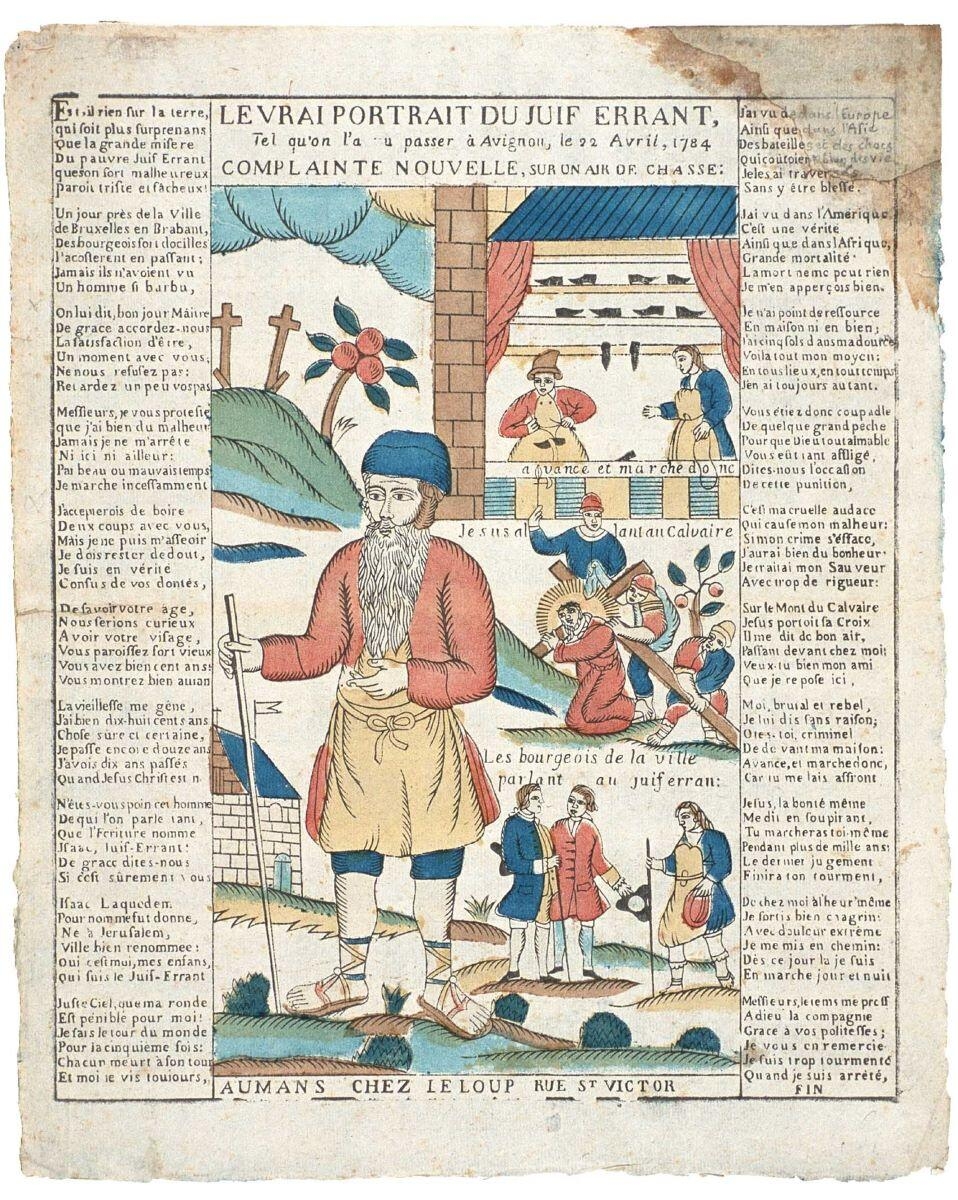 LE VRAI PORTRAIT DU JUIF ERRANT / tel qu'on l'a []u passer à Avignon le 22 Avril, 1784 (titre inscrit)