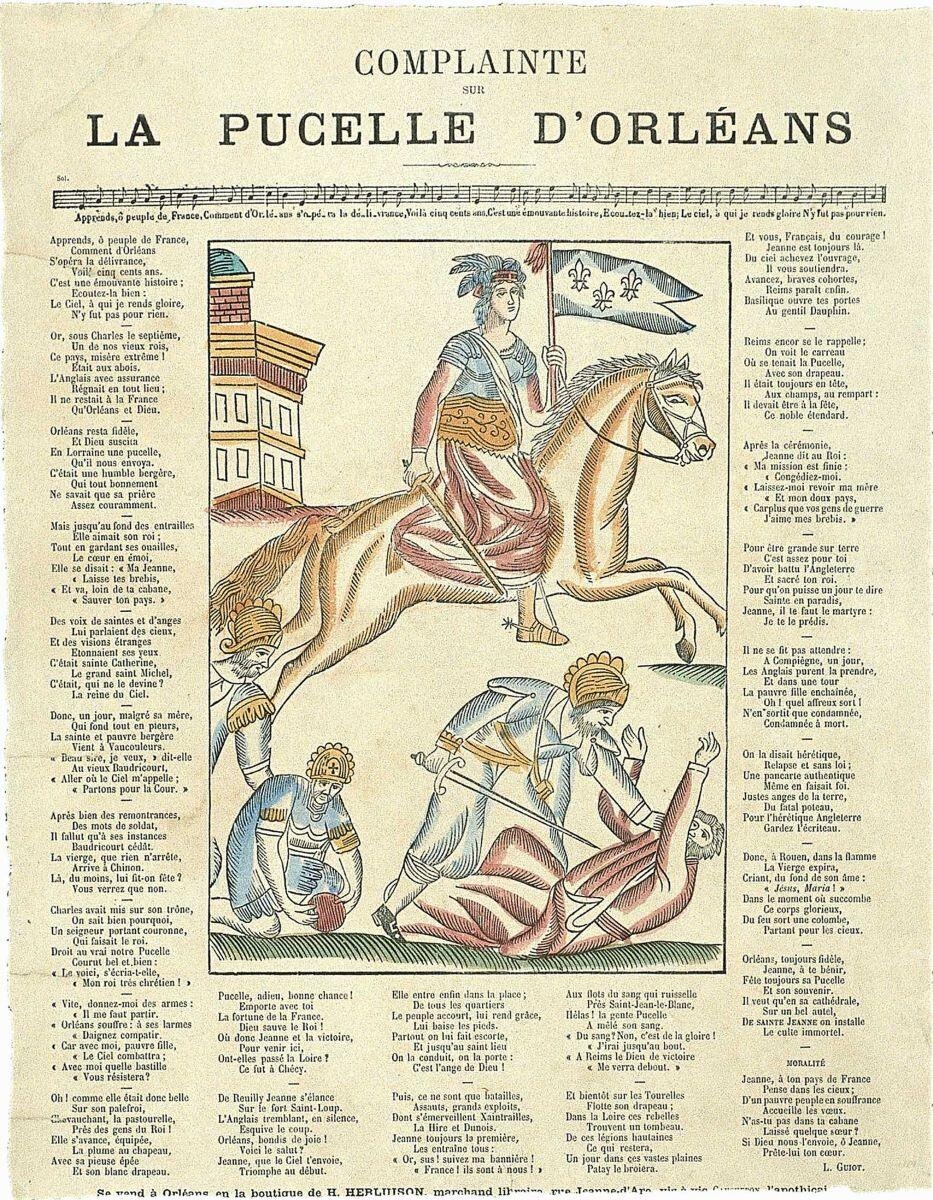 COMPLAINTE / SUR / LA PUCELLE D’ORLEANS (titre inscrit)