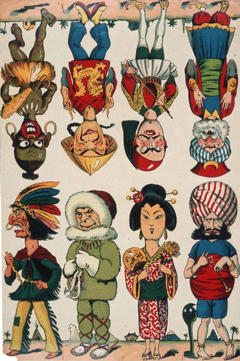 feuille de personnages de différents pays (titre factice)