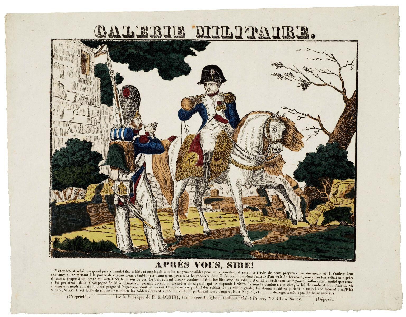 GALERIE MILITAIRE. / APRÈS VOUS, SIRE ! (titre inscrit)