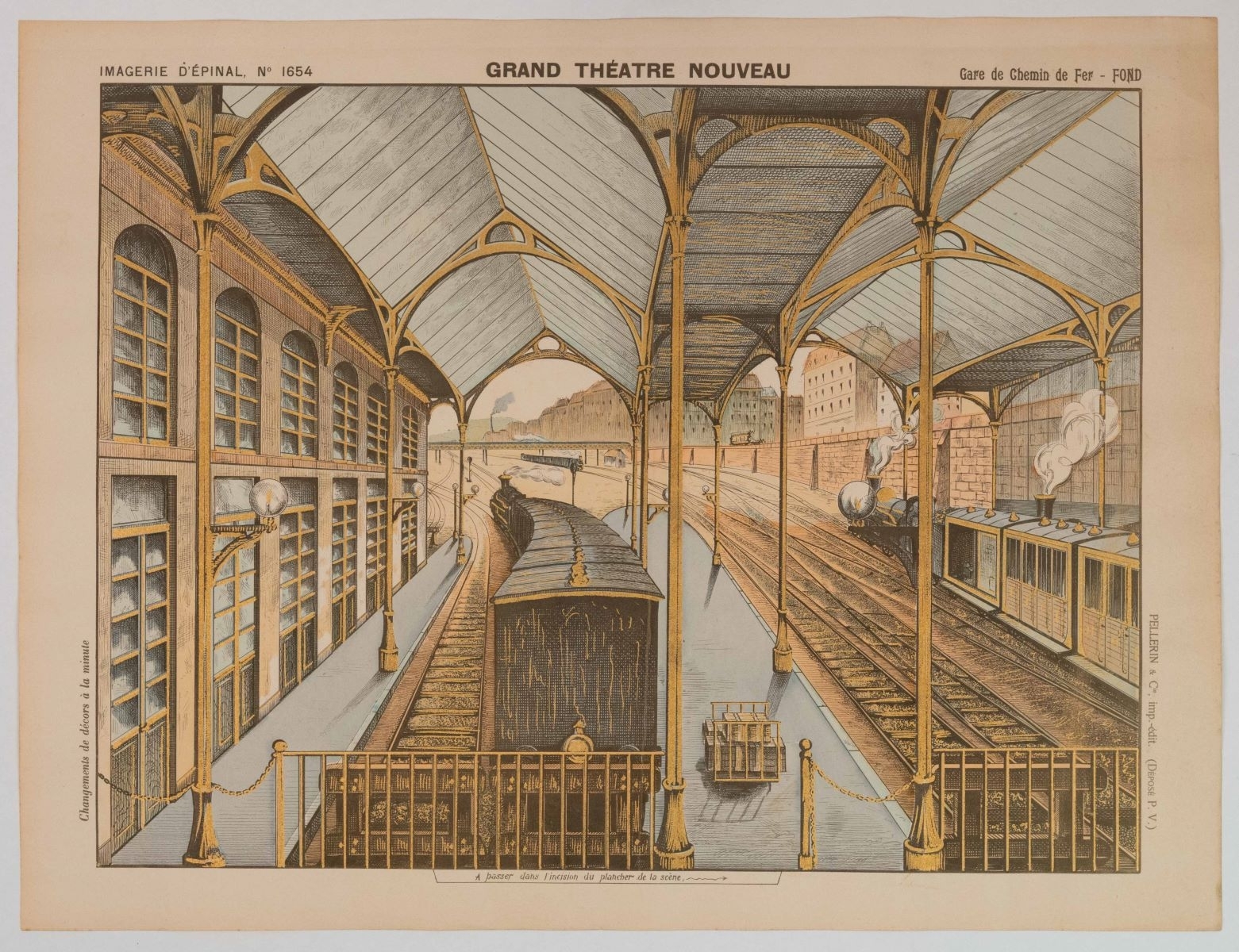 GRAND THÉATRE NOUVEAU Gare de Chemin de Fer - FOND (titre inscrit)