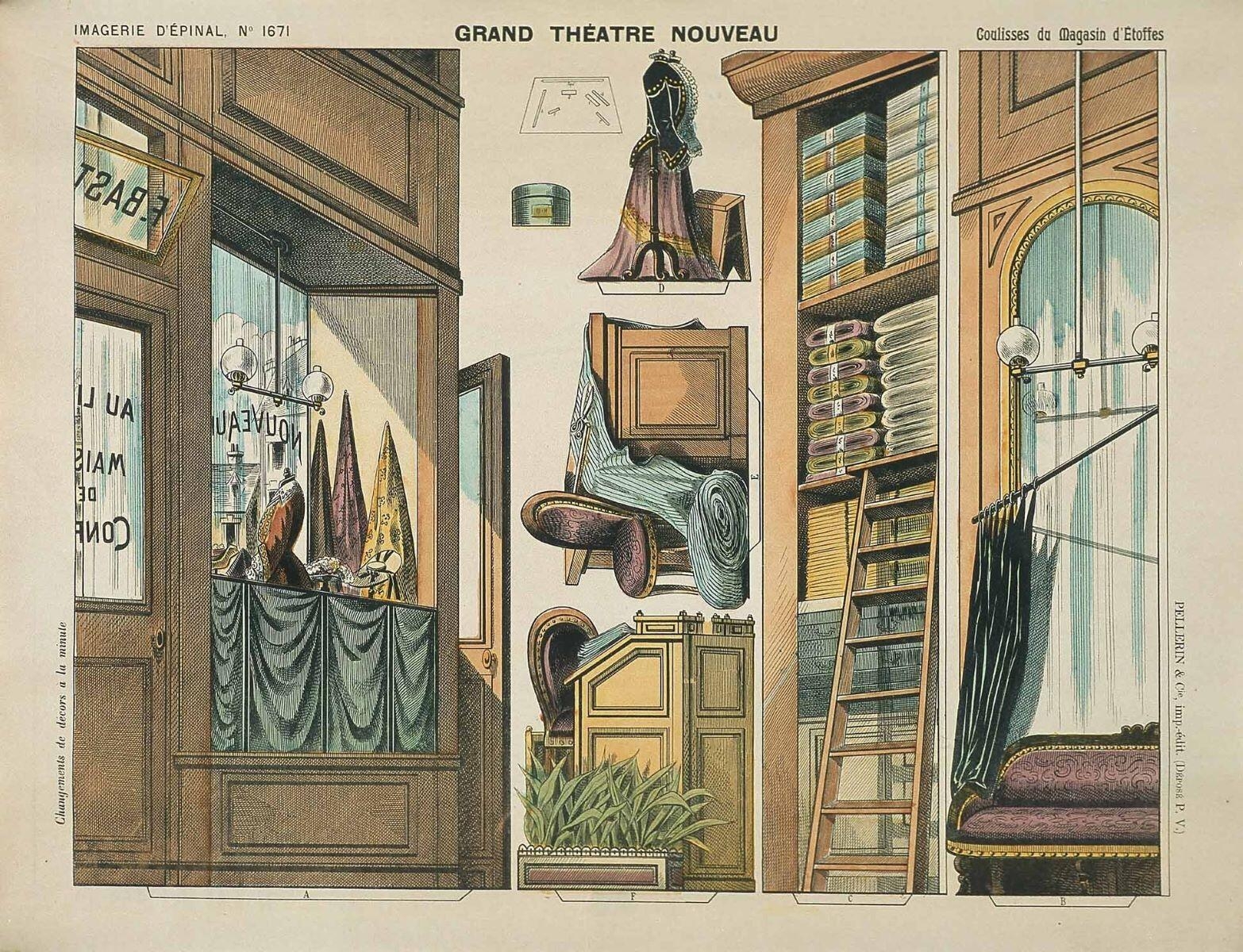 GRAND THEATRE NOUVEAU / Coulisses du Magasin d’Etoffes (titre inscrit)