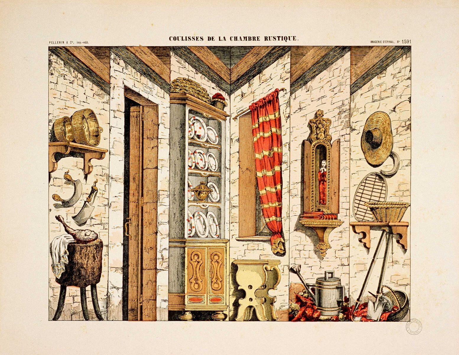 COULISSES DE LA CHAMBRE RUSTIQUE. (titre inscrit)