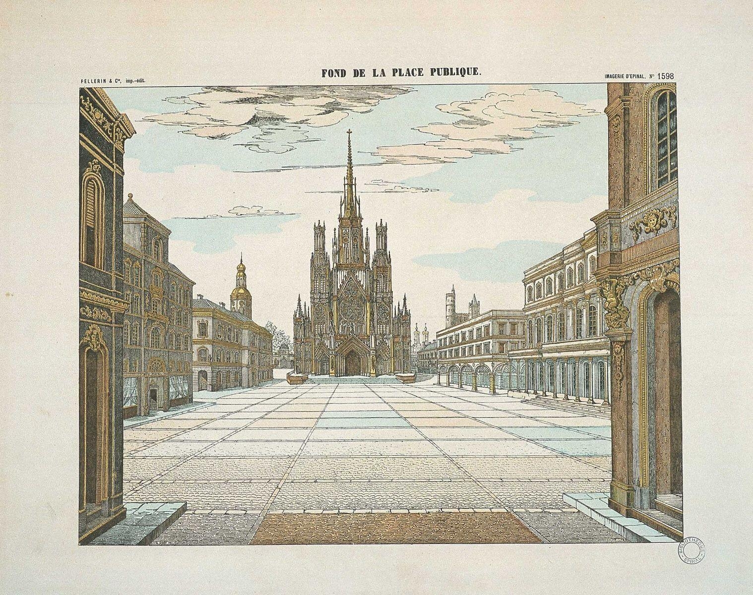 Fond de la place publique (titre inscrit)