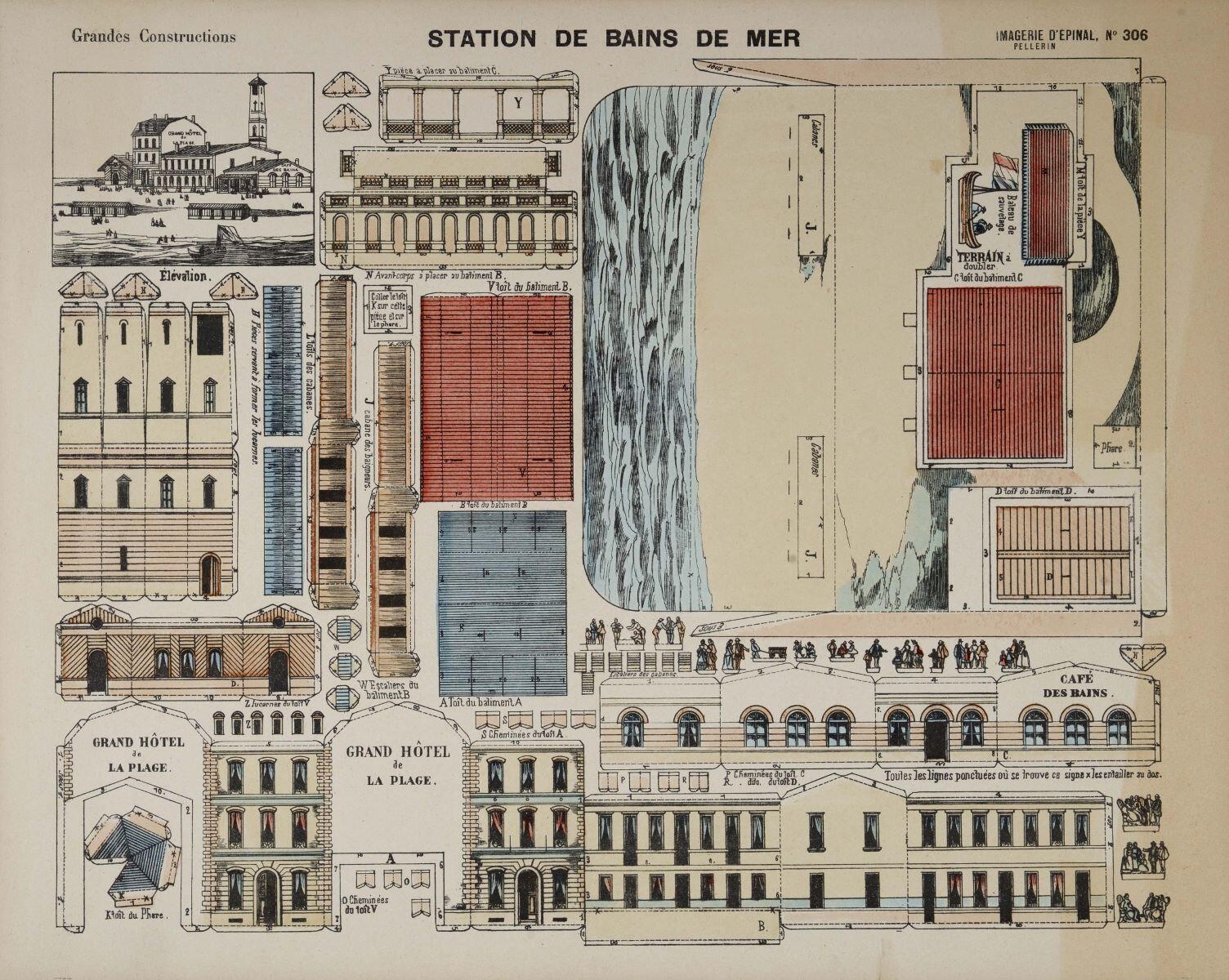 STATION DE BAINS DE MER / GRANDES CONSTRUCTIONS. (titre inscrit)