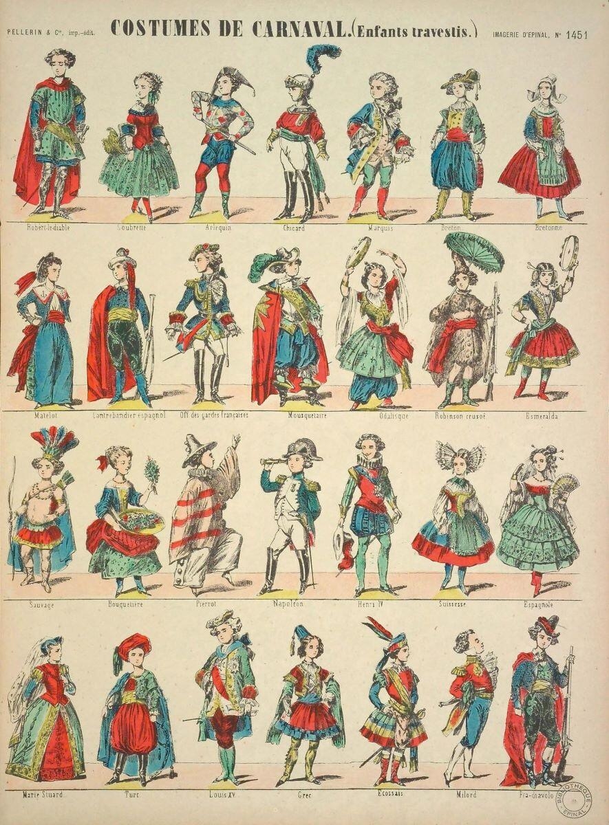 COSTUMES DE CARNAVAL. (Enfants travestis.) (titre inscrit)