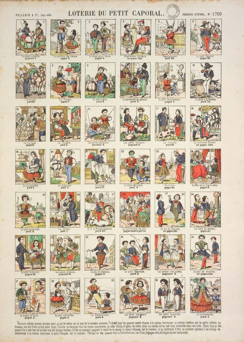 LOTERIE DU PETIT CAPORAL. (titre inscrit)