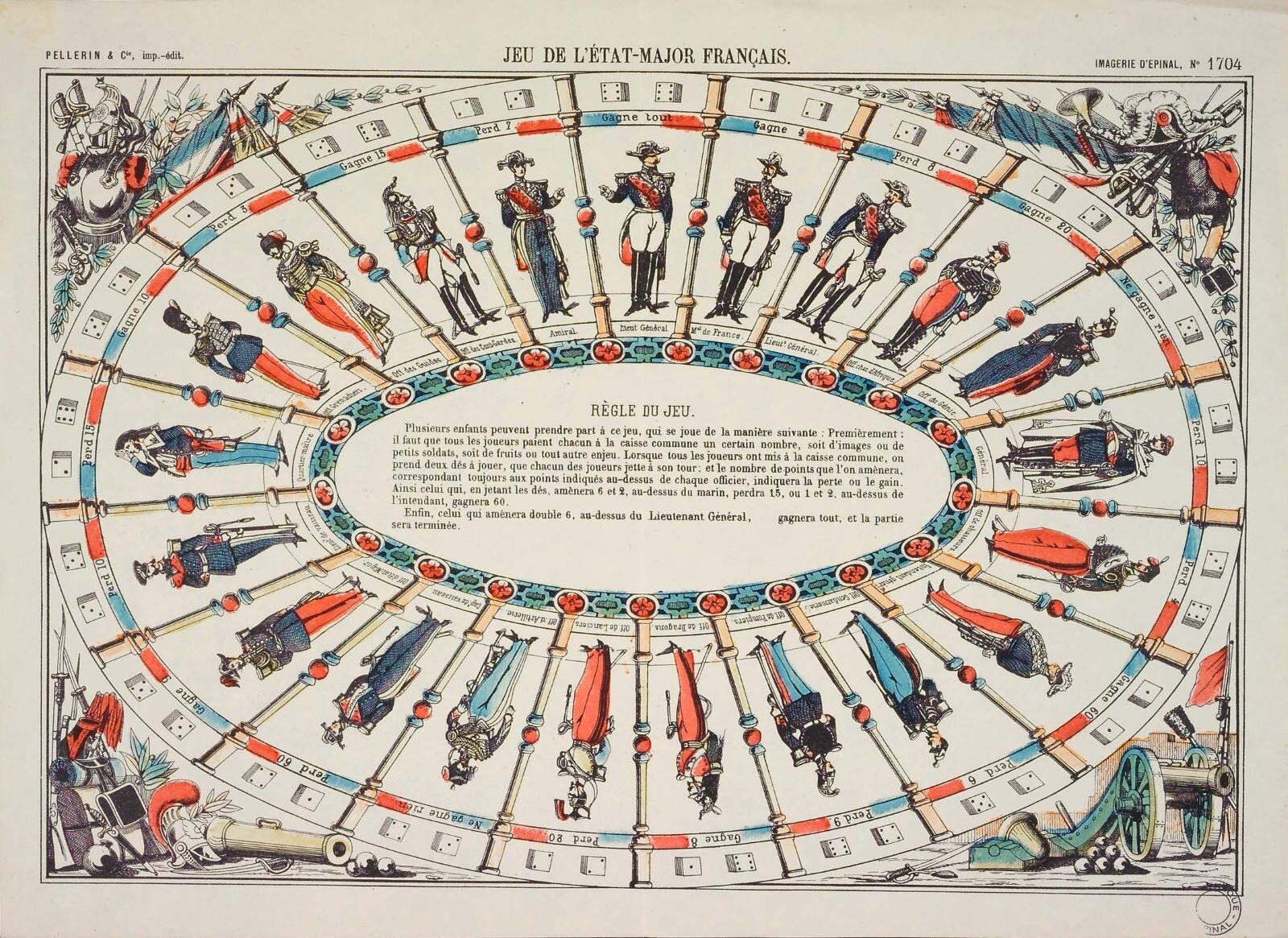 JEU DE L'ETAT-MAJOR FRANCAIS. (titre inscrit)