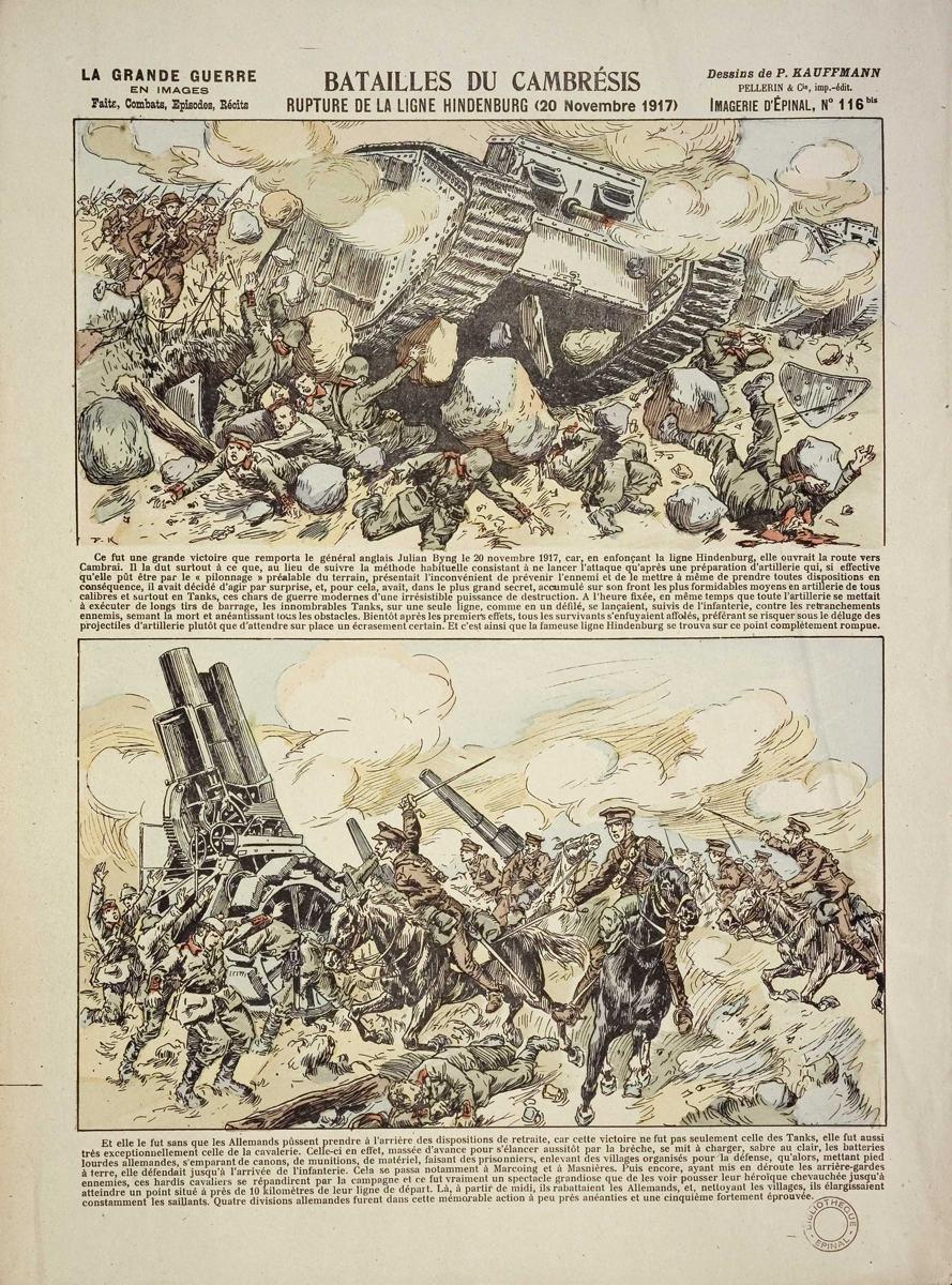 Batailles du Cambrésis / RUPTURE DE LA LIGNE HINDENBURG (20 Novembre 1917) (titre inscrit)