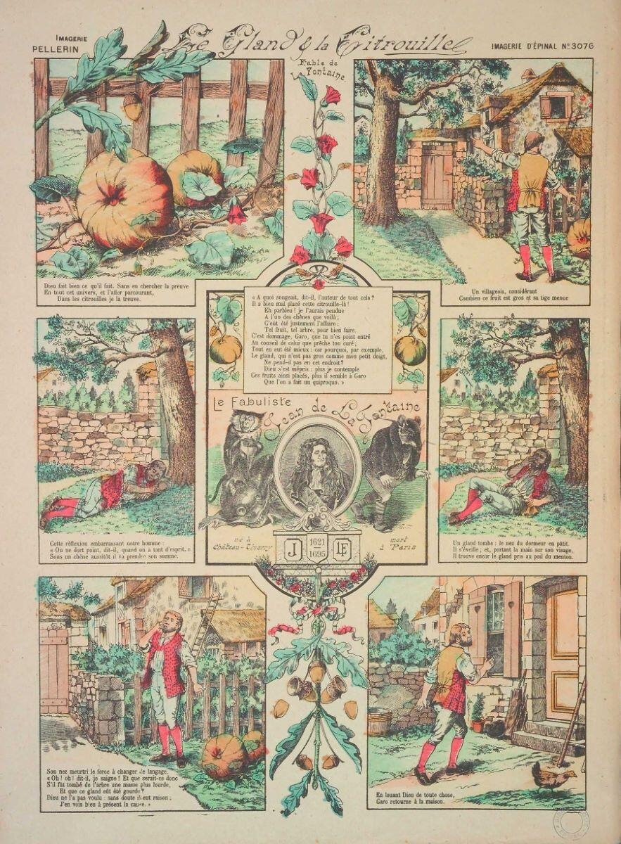 Le Gland et la Citrouille / Fable de La Fontaine (titre inscrit)