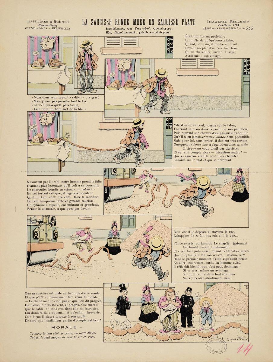 LA SAUCISSE RONDE MUÉE EN SAUCISSE PLATE (titre inscrit)