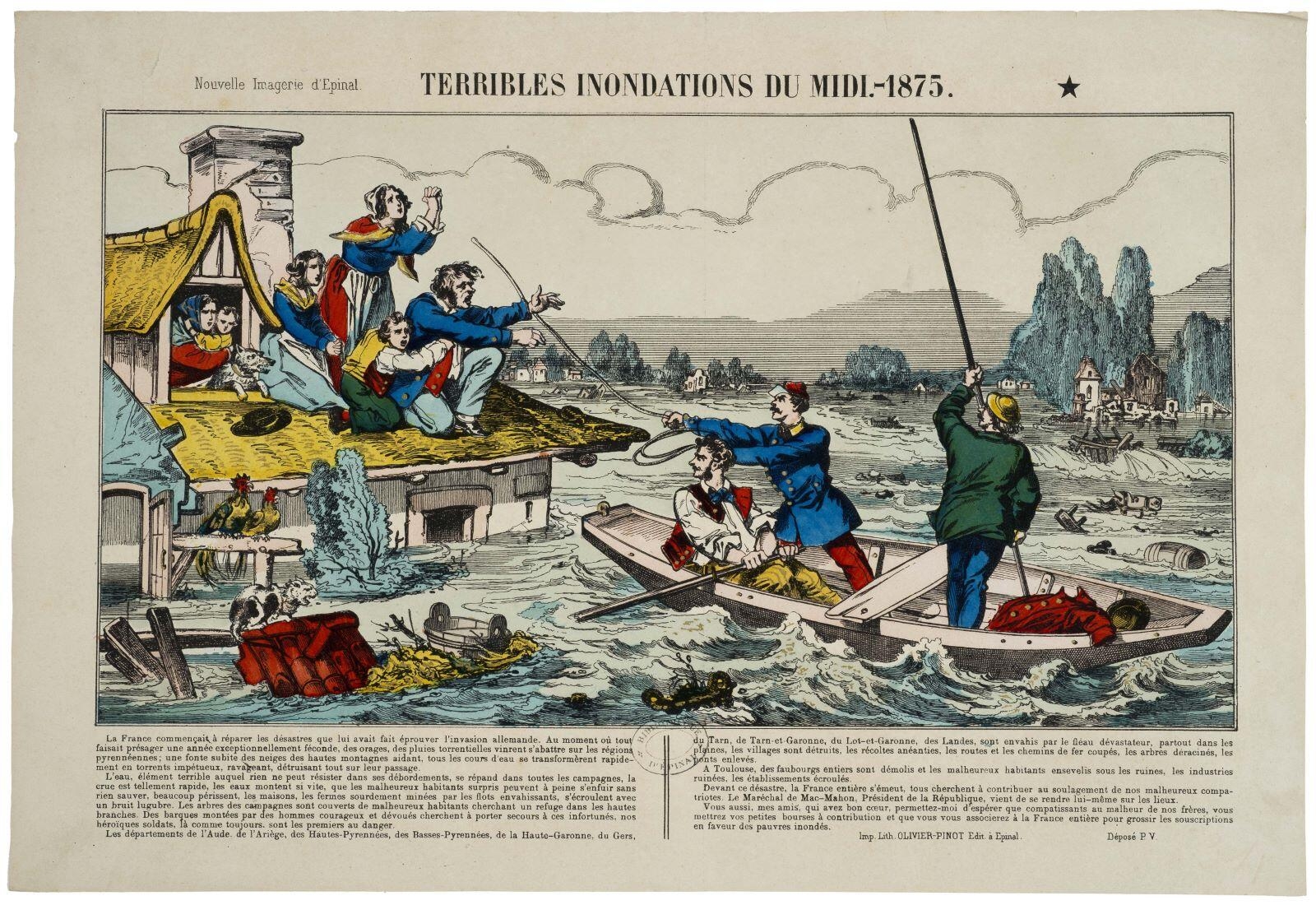 TERRIBLES INONDATIONS DU MIDI. - 1875. (titre inscrit)