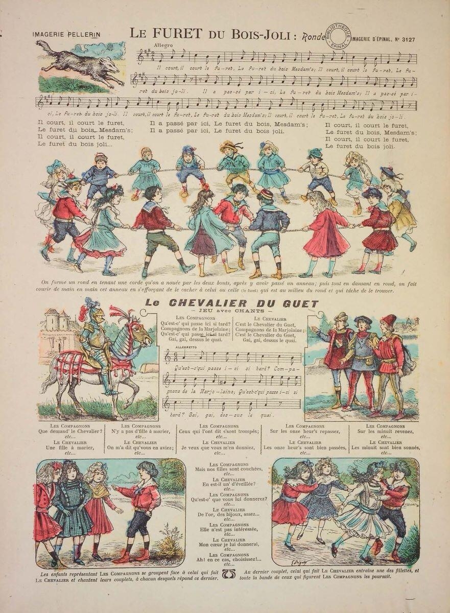 LE FURET DU BOIS-JOLI : Ronde / Le CHEVALIER DU GUET / - JEU avec CHANTS - (titre inscrit)