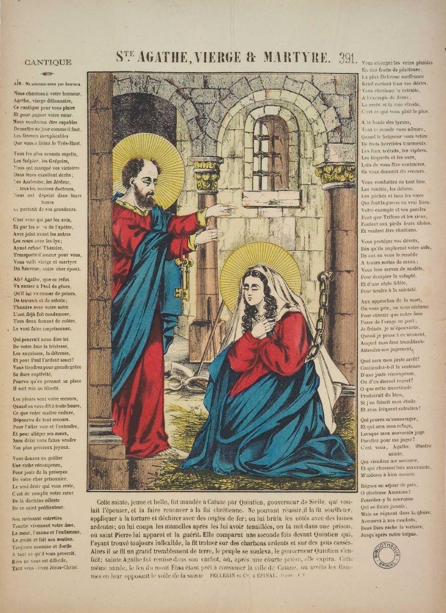 STE. AGATHE, VIERGE & MARTYRE. 391. (titre inscrit)