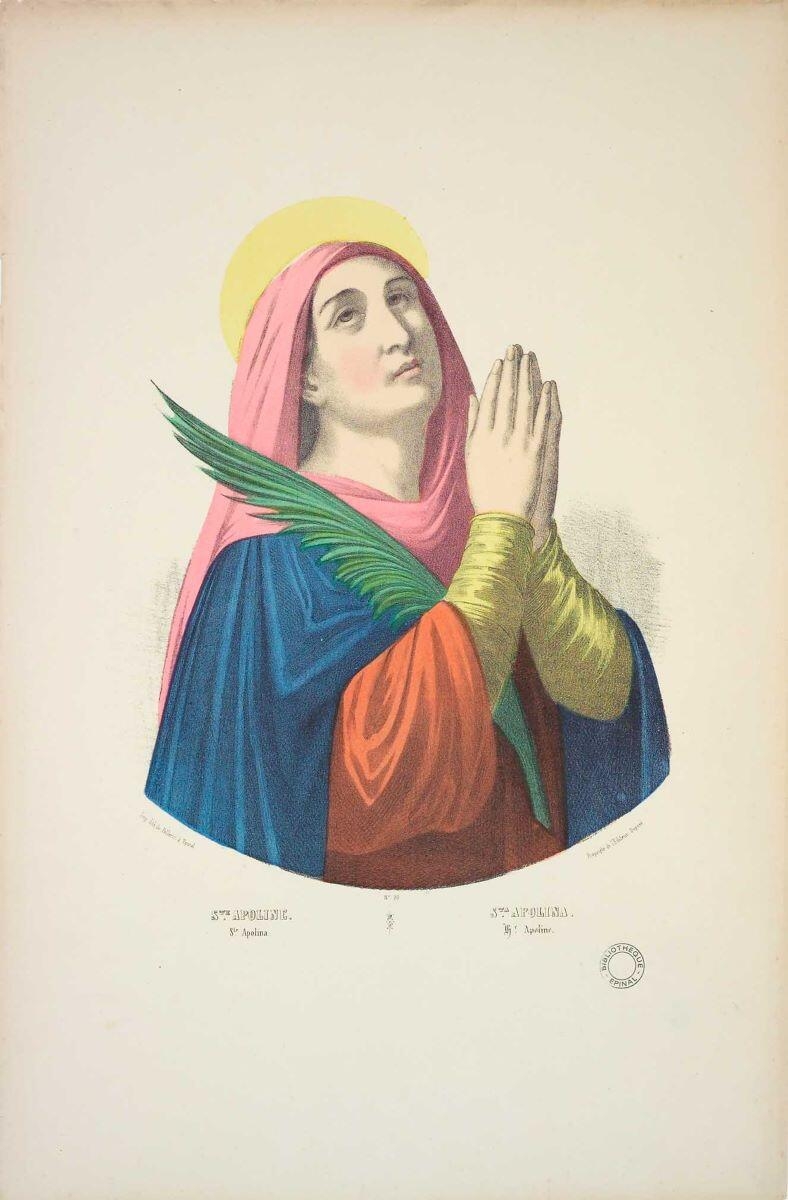 STE. APOLINE. (titre inscrit, fr., it., angl., all.)